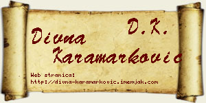 Divna Karamarković vizit kartica